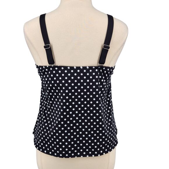 Lands’ End Polka Dot Tankini Top – Size 20W - Beach Swim Vacation - Picture 6 of 7